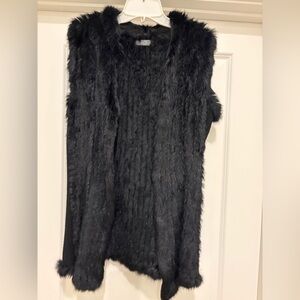 Black Faux Fur Vest